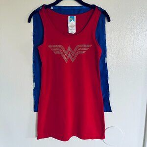 Rubie's Rhinestone Wonder Woman Tank Dress with cape Small